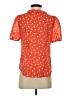 Talbots 100% Cotton Orange Short Sleeve Blouse Size XS - photo 2