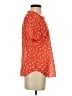 Talbots 100% Cotton Orange Short Sleeve Blouse Size XS - photo 4
