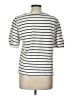 Green Envelope Stripes Ivory Short Sleeve Top Size L - photo 2