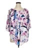 Jennifer Lopez 100% Polyester Purple 3/4 Sleeve Blouse Size XL - photo 1