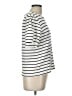 Green Envelope Stripes Ivory Short Sleeve Top Size L - photo 4