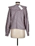 Primark Houndstooth Blue Long Sleeve Blouse Size M - photo 2