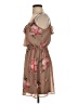 Guess 100% Polyester Floral Tan Casual Dress Size S - photo 5