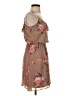 Guess 100% Polyester Floral Tan Casual Dress Size S - photo 4