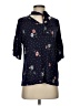 Les Amis Floral Blue 3/4 Sleeve Blouse Size S - photo 1