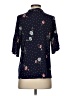 Les Amis Floral Blue 3/4 Sleeve Blouse Size S - photo 2