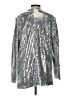 Ebossy Metallic Silver Blazer Size S - photo 2