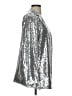 Ebossy Metallic Silver Blazer Size S - photo 4