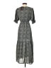 Assorted Brands 100% Polyester Paisley Gray Casual Dress Size S - photo 2