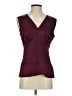 EXQUISE Burgundy Sleeveless Blouse Size 4 - photo 1