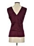EXQUISE Burgundy Sleeveless Blouse Size 4 - photo 2