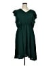 Unbranded 100% Polyester Solid Green Casual Dress Size XL (estimated) - photo 1