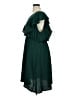 Unbranded 100% Polyester Solid Green Casual Dress Size XL (estimated) - photo 5