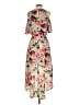 Apt. 9 100% Polyester Floral Tan Casual Dress Size XS - photo 2