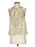 Leifnotes 100% Silk Green Sleeveless Silk Top Size 2 - photo 1