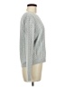 Lands' End 100% Cotton Chevron-herringbone Gray Pullover Sweater Size M - photo 4