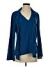 Derek Lam 100% Polyester Blue Long Sleeve Polo Size EU (IT) 38 / US 2 - photo 1