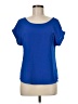 Pink Rose 100% Polyester Blue Short Sleeve Blouse Size M - photo 1