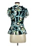 East5th 100% Polyester Teal Short Sleeve Blouse Size M (petite) - photo 2