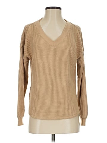 Madewell Waffle Knit V-Neck Long-Sleeve Sweater (view 1)