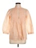 Theory Orange 3/4 Sleeve Silk Top Size M - photo 1