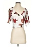 Express Outlet 100% Polyester White Short Sleeve Blouse Size XS - photo 1