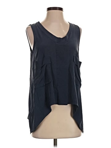 BCBGMAXAZRIA Sleeveless Silk Top (view 1)