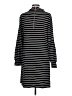 Ann Taylor Stripes Black Casual Dress Size L - photo 2
