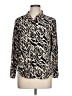 Alexander Jordan 100% Rayon Animal Print Black Long Sleeve Blouse Size L - photo 1