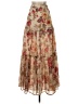 H&M 100% Polyester Floral Tan Casual Skirt Size 0 - photo 2