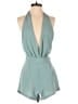 Lulus Color Block Teal Blue Romper Size XS - photo 1