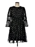 DKNY 100% Polyester Polka Dots Black Cocktail Dress Size 10 - photo 1