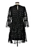 DKNY 100% Polyester Polka Dots Black Cocktail Dress Size 10 - photo 2