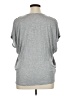 MICHAEL Michael Kors 100% Rayon Metallic Silver Short Sleeve Top Size XL (estimated) - photo 2