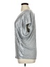 MICHAEL Michael Kors 100% Rayon Metallic Silver Short Sleeve Top Size XL (estimated) - photo 5