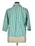 Modern Works Stripes Green 3/4 Sleeve Blouse Size XL (estimated) - photo 2