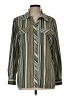 Elementz Stripes Green Long Sleeve Blouse Size L - photo 1