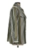 Elementz Stripes Green Long Sleeve Blouse Size L - photo 4
