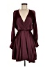 Kontatto Solid Burgundy Cocktail Dress Size M - photo 1