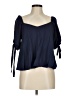 Do & Be 100% Polyester Blue 3/4 Sleeve Blouse Size M - photo 1