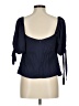 Do & Be 100% Polyester Blue 3/4 Sleeve Blouse Size M - photo 2