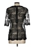 Nanette Lepore Black 3/4 Sleeve Top Size 10 - photo 2