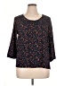 Collective Concepts Blue 3/4 Sleeve Top Size XL - photo 1