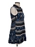 En Creme 100% Rayon Print Blue Casual Dress Size S - photo 4