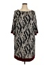 Sandra Darren Chevron-herringbone Black Casual Dress Size 18 - photo 1