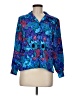 Allison Daley 100% Polyester Floral Blue Long Sleeve Blouse Size 6 Petite - photo 1