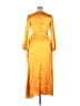 Uoozee 100% Polyester Orange Gold Cocktail Dress Size XL - photo 2