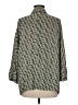 Zara Houndstooth Green 3/4 Sleeve Button-Down Shirt Size M - photo 2