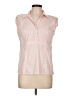 DressBarn Pink Sleeveless Button-Down Shirt Size L - photo 1