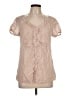 Eddie Bauer 100% Cotton Tan Short Sleeve Blouse Size L (tall) - photo 1